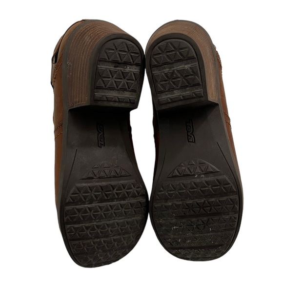 Teva Foxy Booties Brown Leather Round Toe Side Zip Ankle 6.5 - Picture 8 of 9